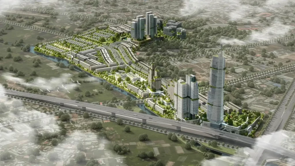 位於快速道路附近的 One World，有 50 公頃之大